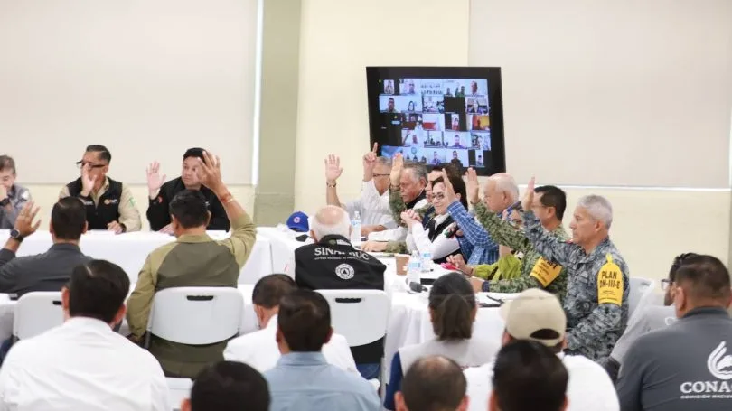 Sesión del Consejo Estatal de Protección Civil de Baja California Sur en Ciudad Constitución