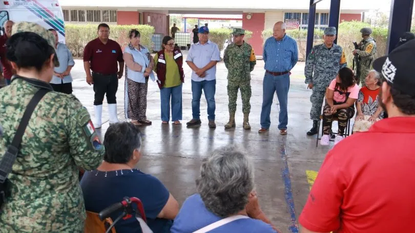 Damage assessment tour after Hurricane Polo in Puerto Adolfo López Mateos, Comondú