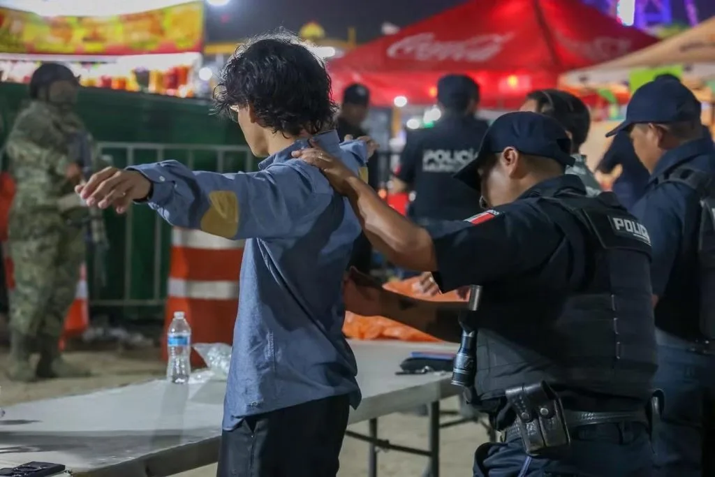 Security personnel at the 2026 Cabo San Lucas Traditional Festivities