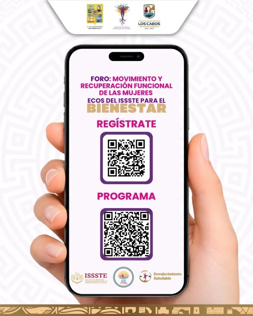 Announcement of the free women's health forum in San José del Cabo