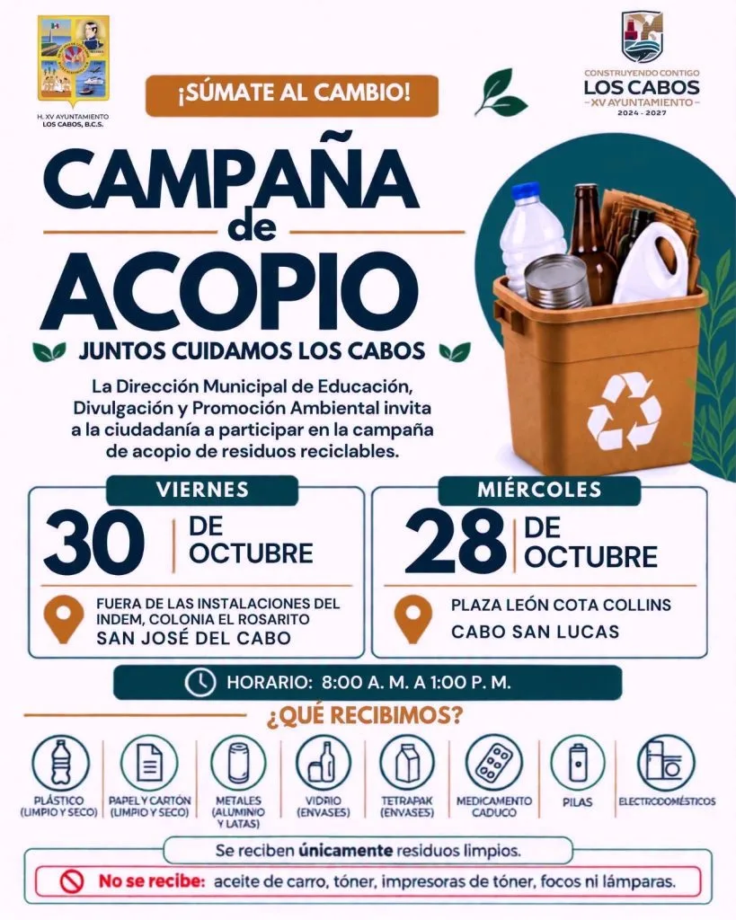 Recyclables collection drive in Los Cabos