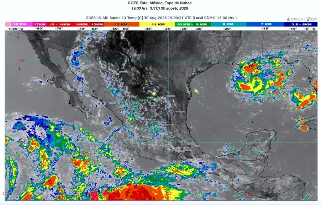 Track of Hurricane Karina moving away from Baja California Sur in the Pacific